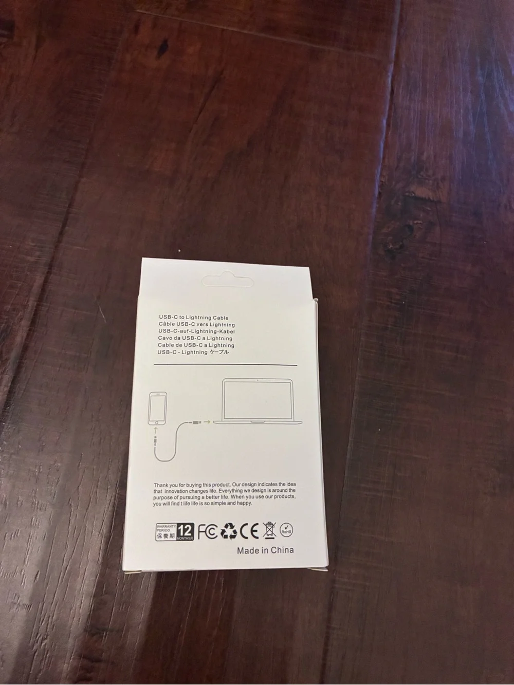 6 ft New USB-C to Lightning charging and data sync cable
